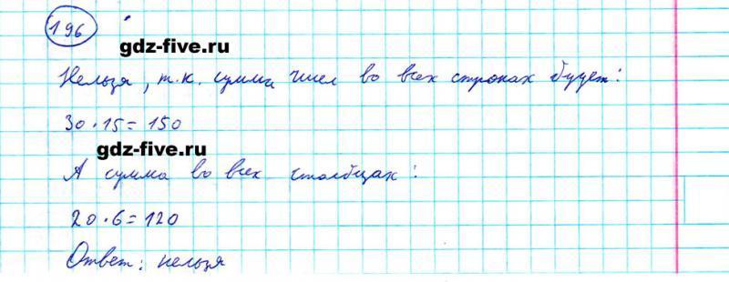 ГДЗ по математике 5 класс Мерзляк задание №196