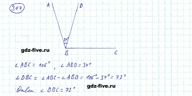 ГДЗ по математике 5 класс Мерзляк задание №307