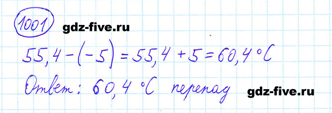 ГДЗ по математике 6 класс Мерзляк задание №1001