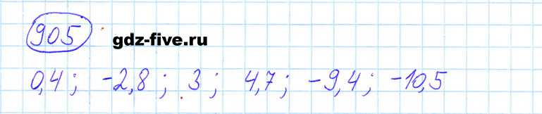ГДЗ по математике 6 класс Мерзляк задание №905