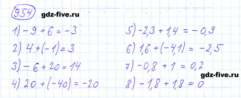 ГДЗ по математике 6 класс Мерзляк задание №954