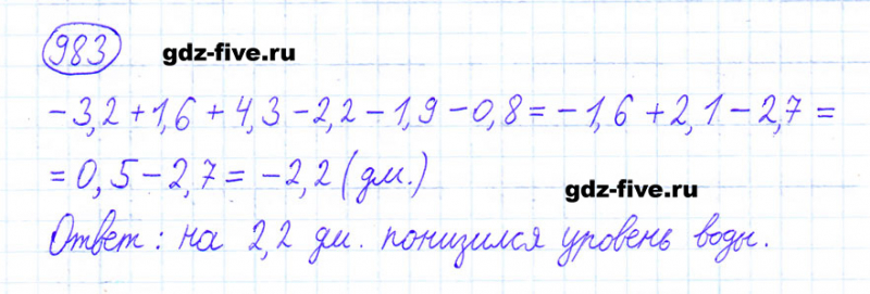 ГДЗ по математике 6 класс Мерзляк задание №983