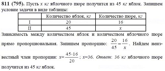 ГДЗ по математике 6 класс Виленкин, Жохов задание №811