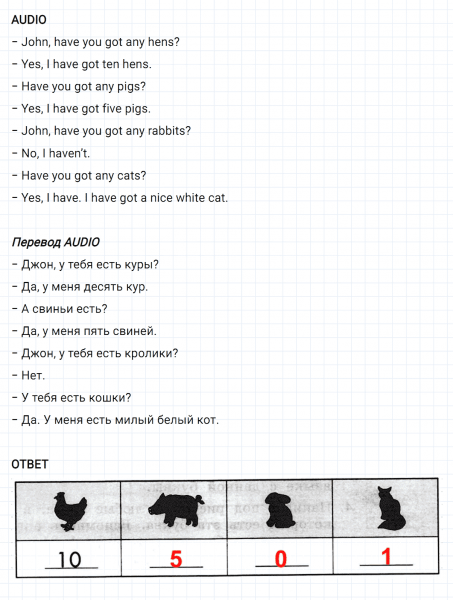 ГДЗ по английскому языку 2 класс Биболетова, Денисенко Рабочая тетрадь задание №2 lesson 31