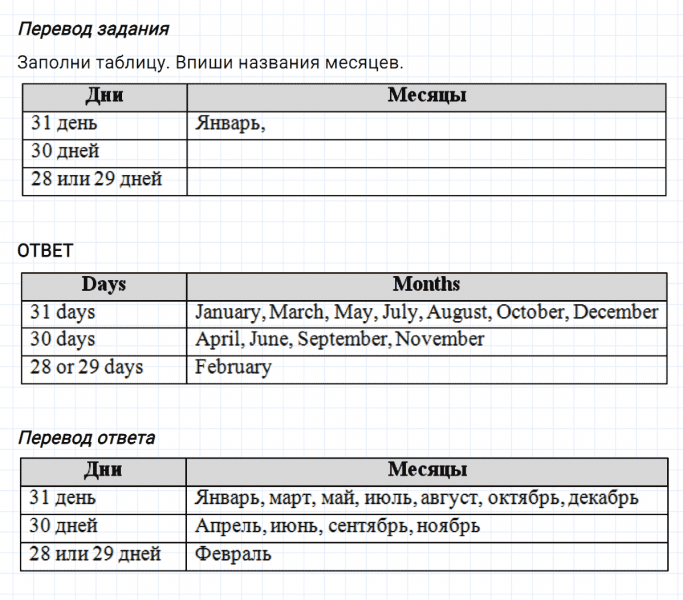 ГДЗ по английскому языку 3 класс Биболетова, Денисенко Рабочая тетрадь задание №3 lesson 37