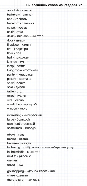 ГДЗ по английскому языку 4 класс Биболетова, Денисенко Do you remember the words from Unit 2