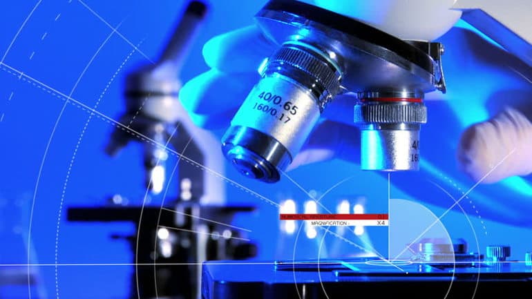 Строение микроскопа &mdash; схема устройства с обозначениями и подписями частей