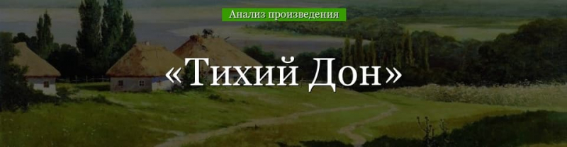 «Тихий Дон» анализ произведения Шолохова – проблематика, история создания, жанр, проблемы романа