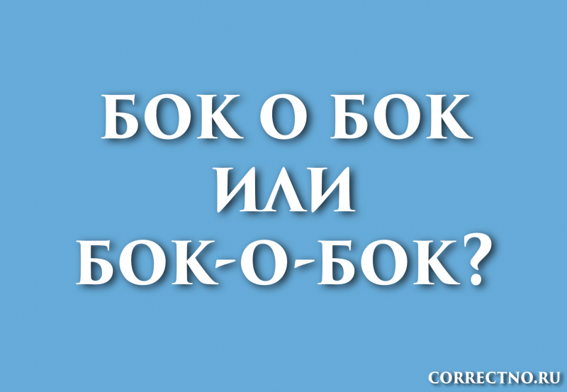 Бок о бок или бок-о-бок: как правильно пишется слово?