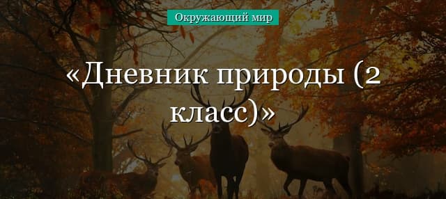 Дневник природы (2 класс, окружающий мир)