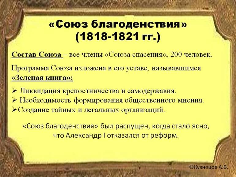 Движение декабристов в России — предпосылки, главные цели и последовательность формирования организаций