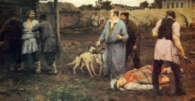 Феодал и зависимые крестьяне – денежный сбор при уходе, вечное право