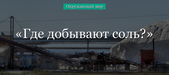 Где добывают соль в России – список крупнейших месторождений поваренной соли