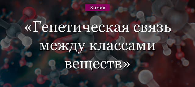 Генетическая связь между классами веществ (8 класс, химия)