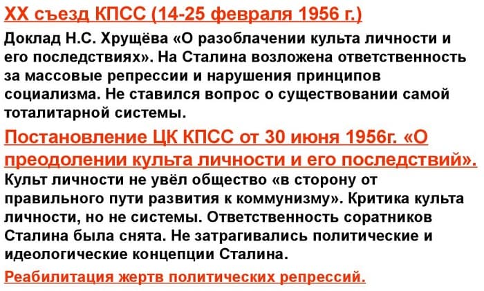 Хрущевская оттепель (1953 &mdash; 1964) &mdash; политика, основные события и итоги правления Н. Хрущёва