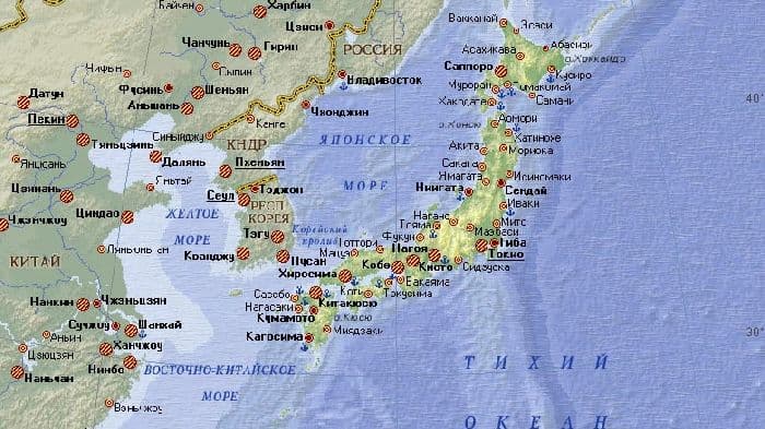 Японское море – где находится, соленость и распределение глубин, средняя температура зимой и летом