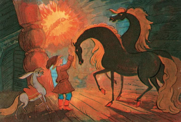 «Конек-Горбунок» — краткое содержание сказки П.П. Ершова