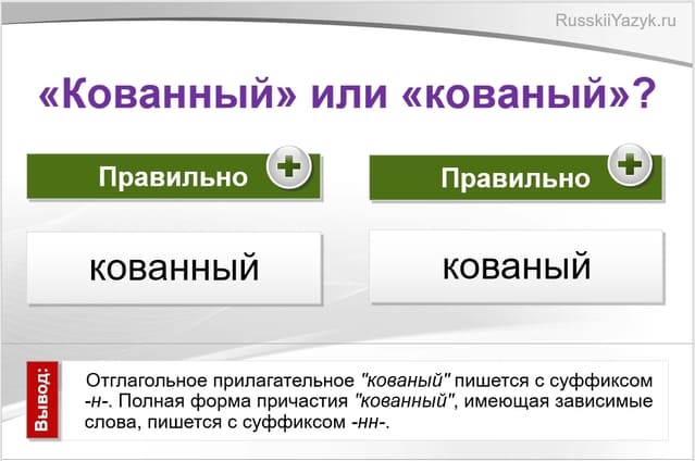 «КоваННый» или «коваНый», как правильно пишется?