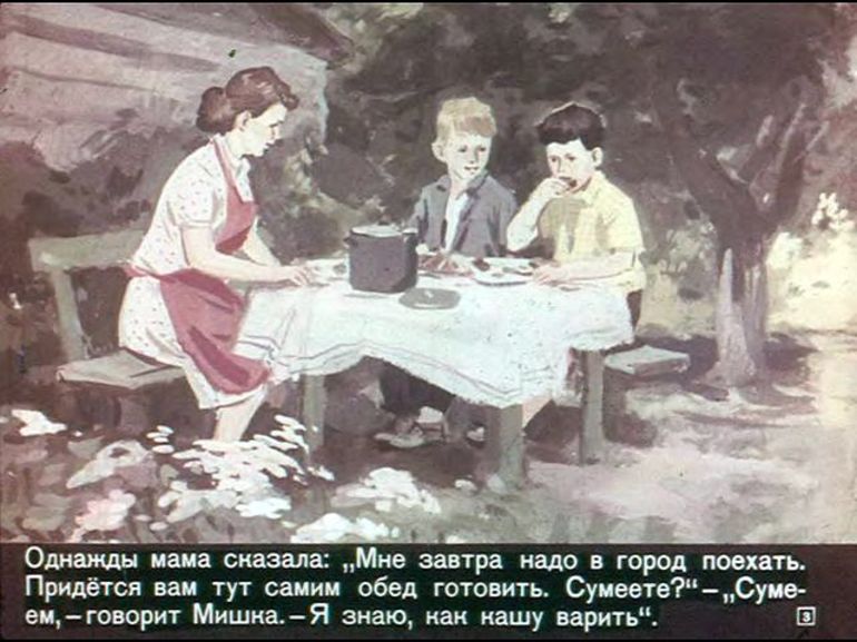 «Мишкина каша» — краткое содержание рассказа Н.Н. Носова для читательского дневника