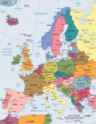 Монархии Зарубежной Европы и республики, страны по формам правления