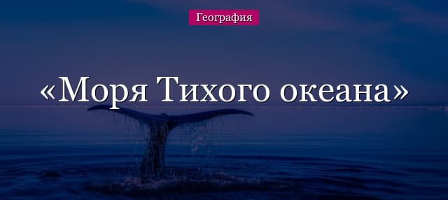 Моря Тихого океана – список с севера на юг