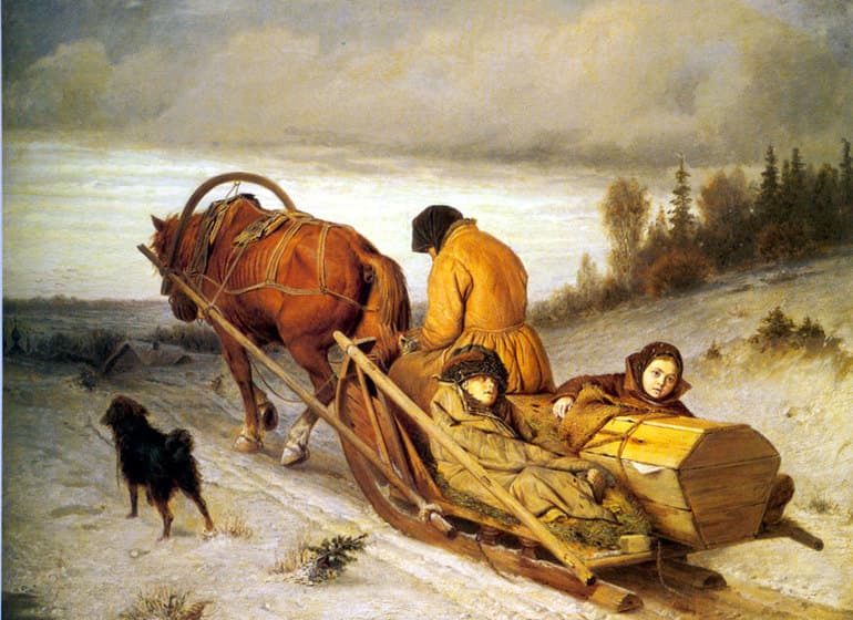 &laquo;Мороз, красный нос&raquo; &mdash; краткое содержание поэмы Н.А. Некрасова по главам