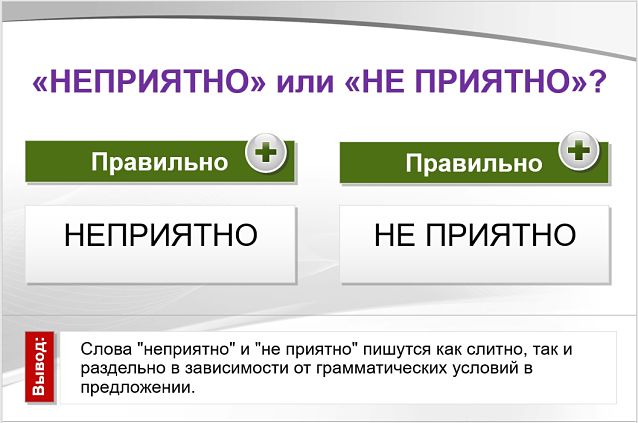 «Неприятно» или «не приятно», как пишется правильно?