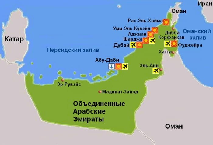 Объединенные Арабские Эмираты — форма правления, экономика и промышленность