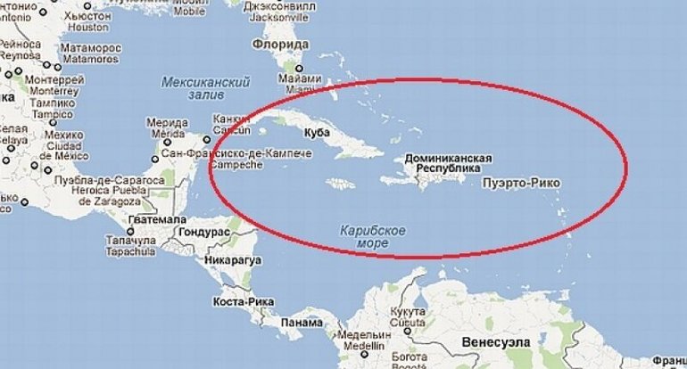 Океаны и моря, омывающие Северную и Южную Америку