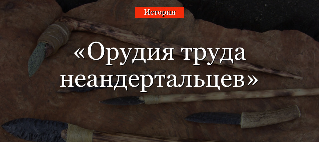 Орудия труда неандертальцев – названия с описанием