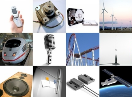 Постоянные магниты &ndash; схема магнитного и электрического поля