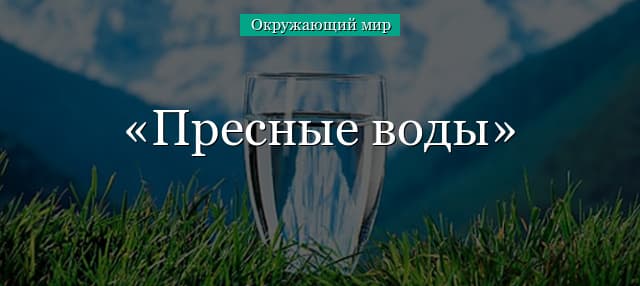 Пресные воды (4 класс окружающий мир) – жизнь в пресных водах
