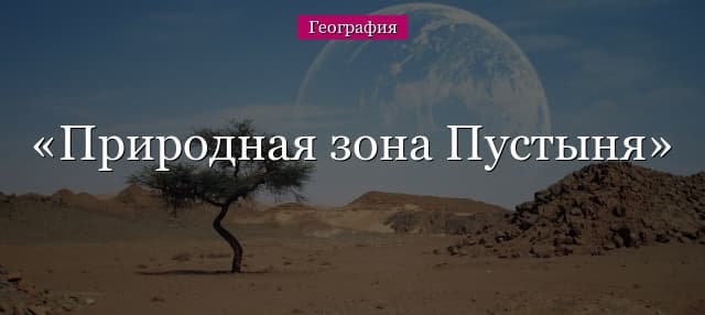 Природная зона Пустыня и полупустыня – план описания (4 класс), характеристика для сообщения