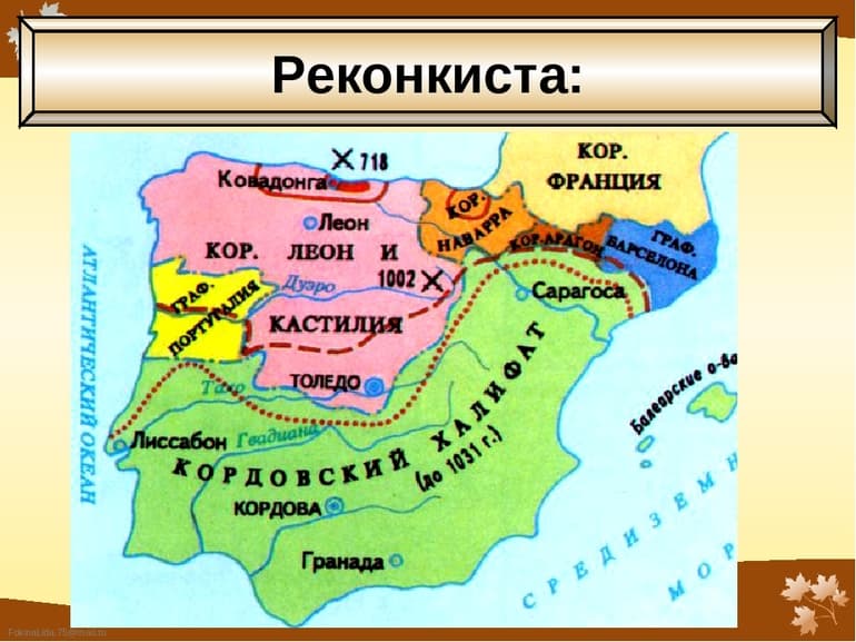 Реконкиста в Испании &mdash; причины, периоды и итоги войны