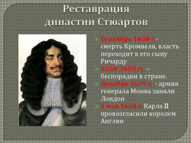 Реставрация монархии в Англии династии Стюартов &ndash; причины восстановления монархии кратко