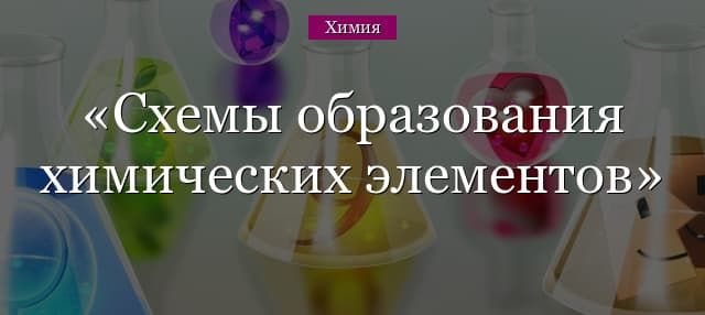 Схемы образования химических элементов и веществ