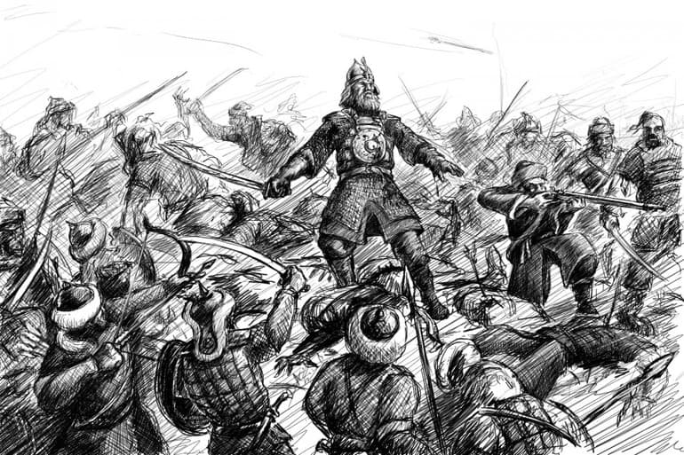 &laquo;Смерть Ермака&raquo; &mdash; краткое содержание думы К.Ф. Рылеева