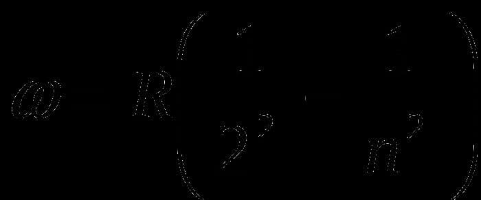 Спектр излучения – формулы в таблице