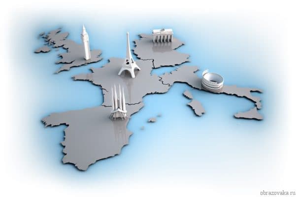 Страны Зарубежной Европы &ndash; столицы государств и таблица-список городов