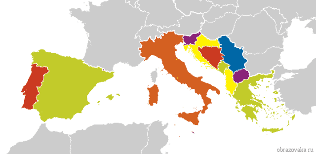 Субрегионы Зарубежной Европы – страны на карте и таблица характеристик