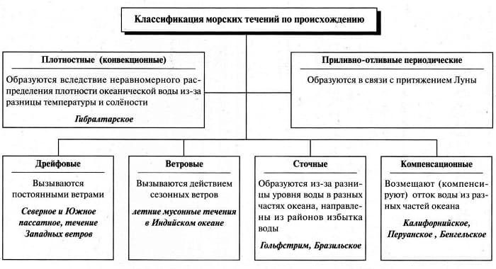 Течения мирового океана — классификация и причины образования