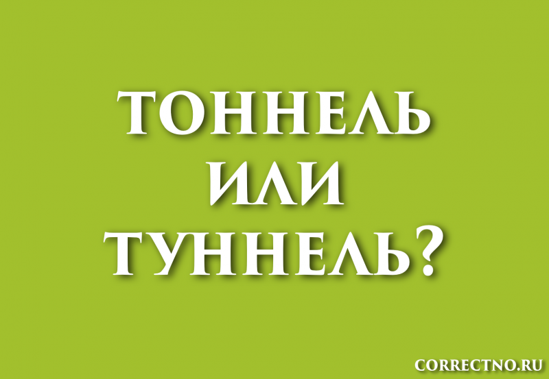 Тоннель, туннель, тонель или тунель: как правильно пишется слово?