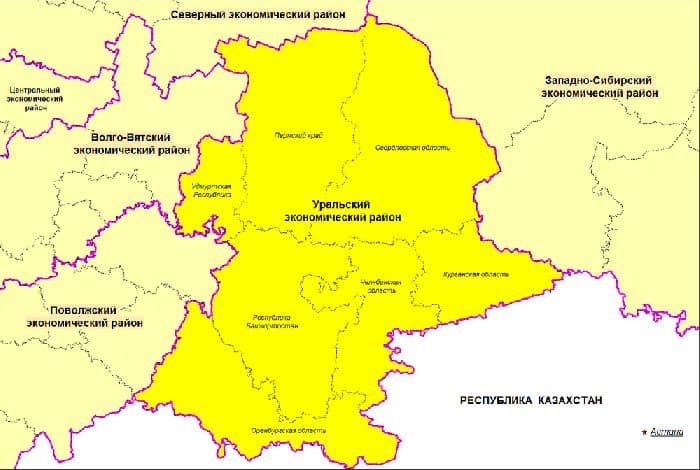 Уральский экономический район – состав, население, характеристика и ЭГП