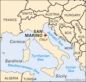 Визитная карточка Зарубежной Европы по странам
