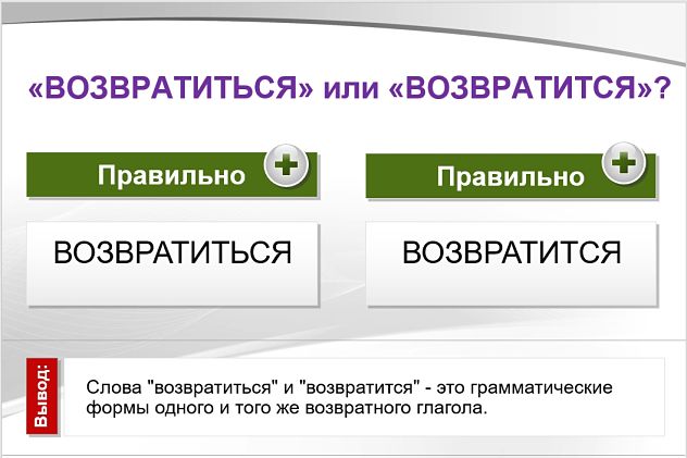 «Возвратиться» или «возвратится», как пишется правильно?