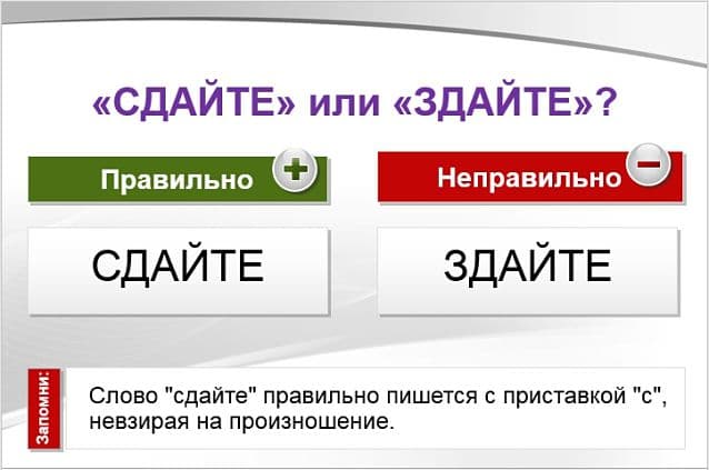 «Здайте» или «сдайте», как пишется правильно?